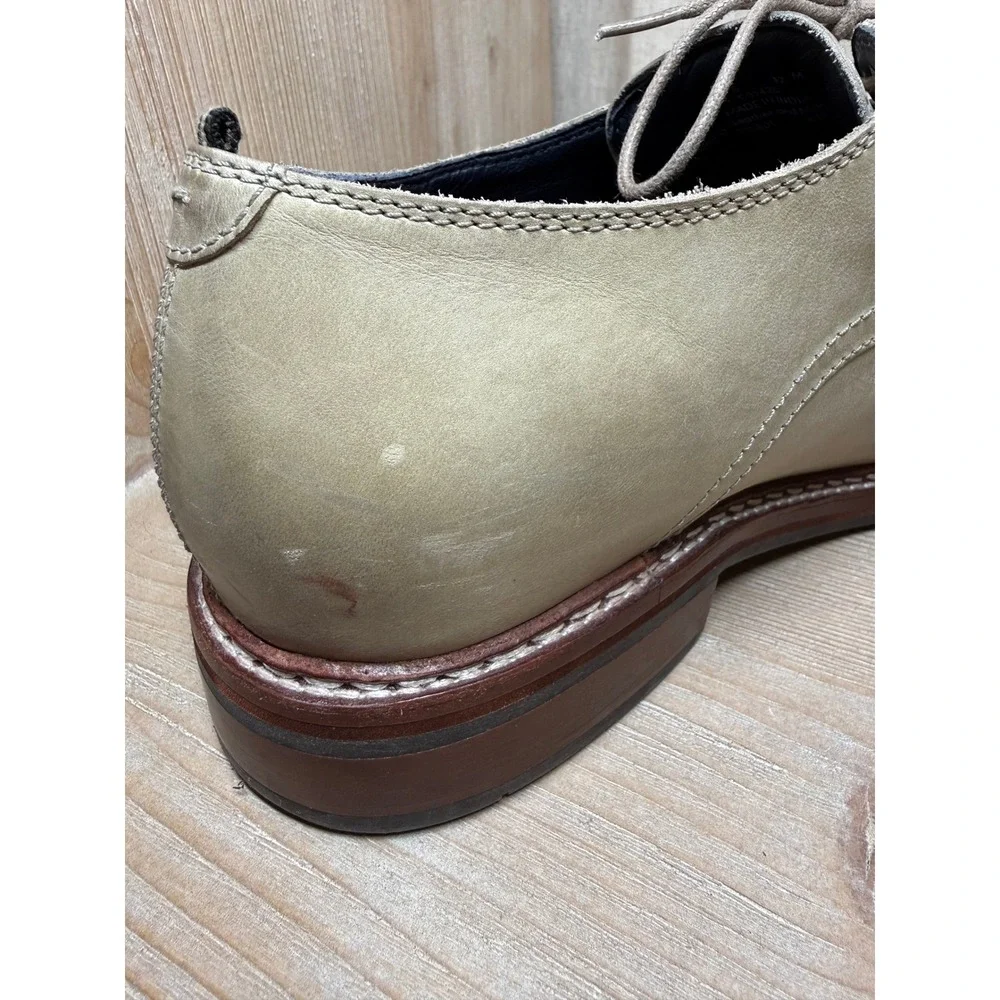 Cole Haan Morris Plain Toe‎ Oxford Mens Beige Leather Dress Shoes Size 12 M